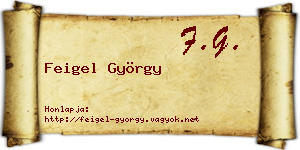 Feigel György névjegykártya