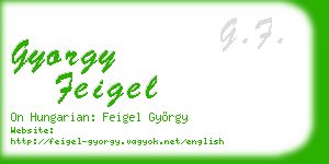 gyorgy feigel business card